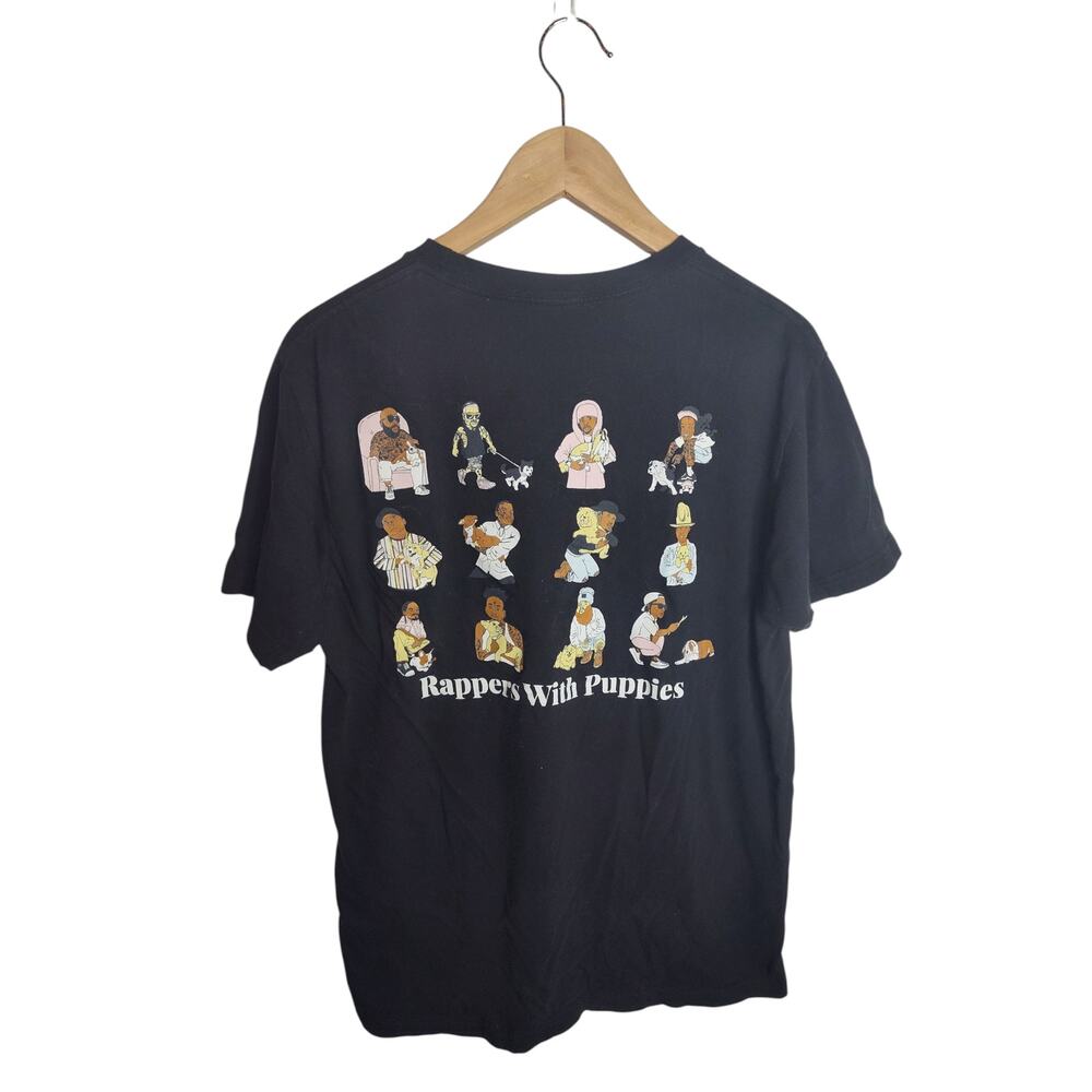 Dog Limited "Rappers with Puppies" Mens Unisex T Shirt Black L